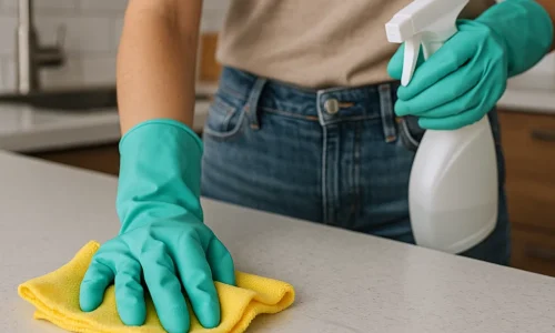 leaning kitchen counter Vacation Rental Cleaning Services, condo cleaning services, commercial cleaning, Custom Task Cleaning, House Cleaning Services, Move-Out Cleaning, Office Cleaning Services, White Glove Cleaning